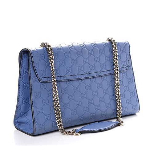 guccissima blue shoulder bag